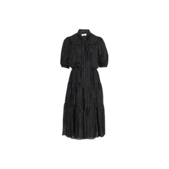CELINE Short Sleeved Dress Women's Black