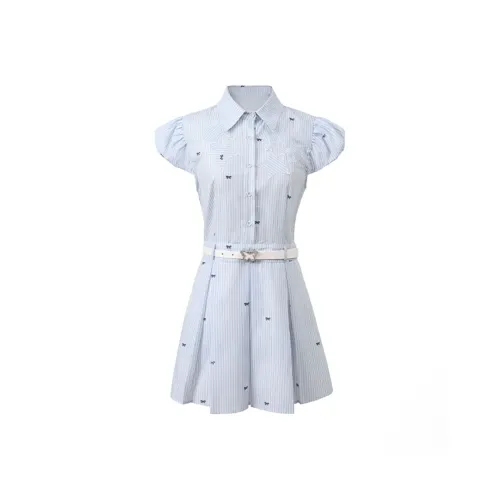 Local Gal Short Sleeved Dresses Women's Blue
