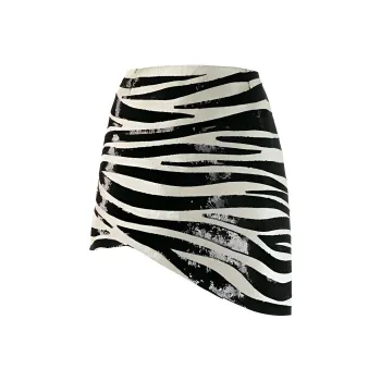 SAINT LAURENT Casual Short Skirts Women's Black/White