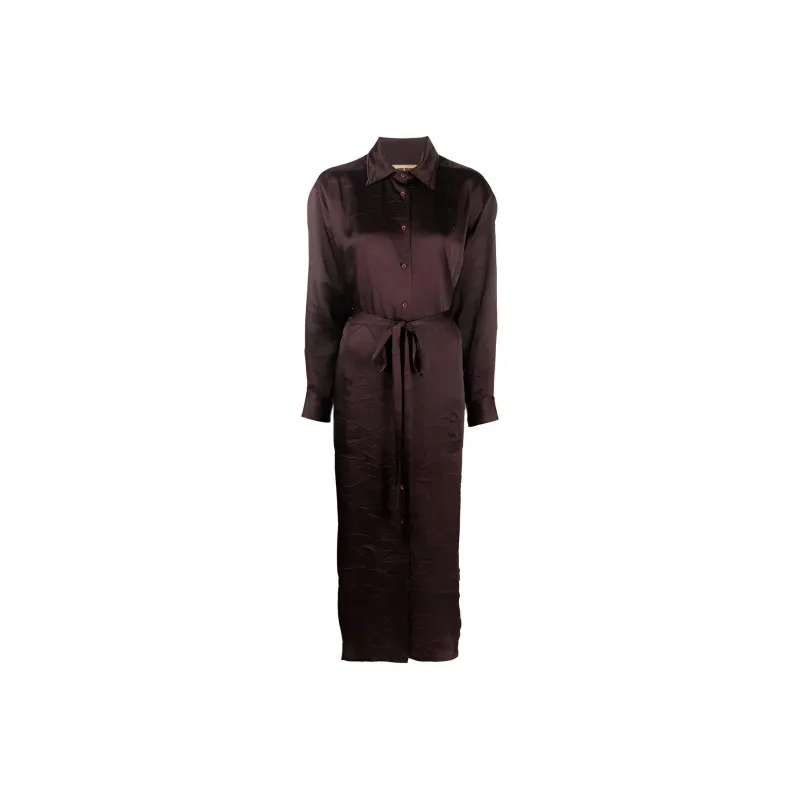 UMA WANG Amare Satin Shirt Dress-0