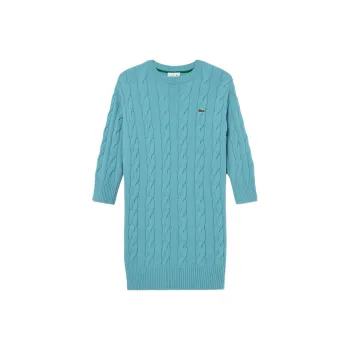 LACOSTE Long Sleeved Dress Women's Blue