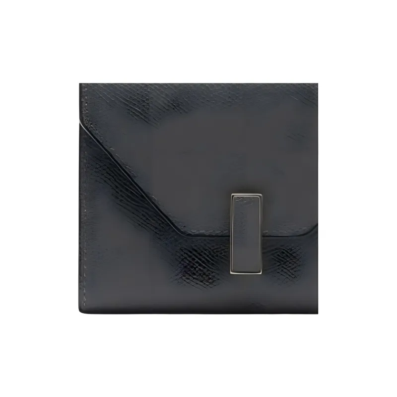 Valextra Iside Millepunte Calfskin Wallet Women's Smoke Gray-3