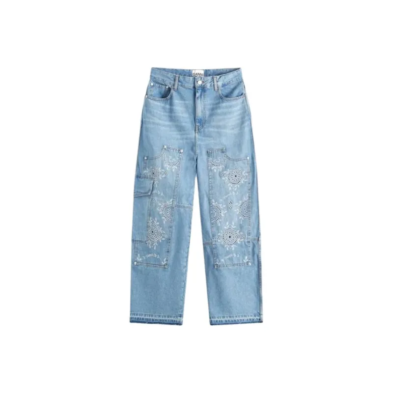 GANNI Broderie anglaise Jeans-0