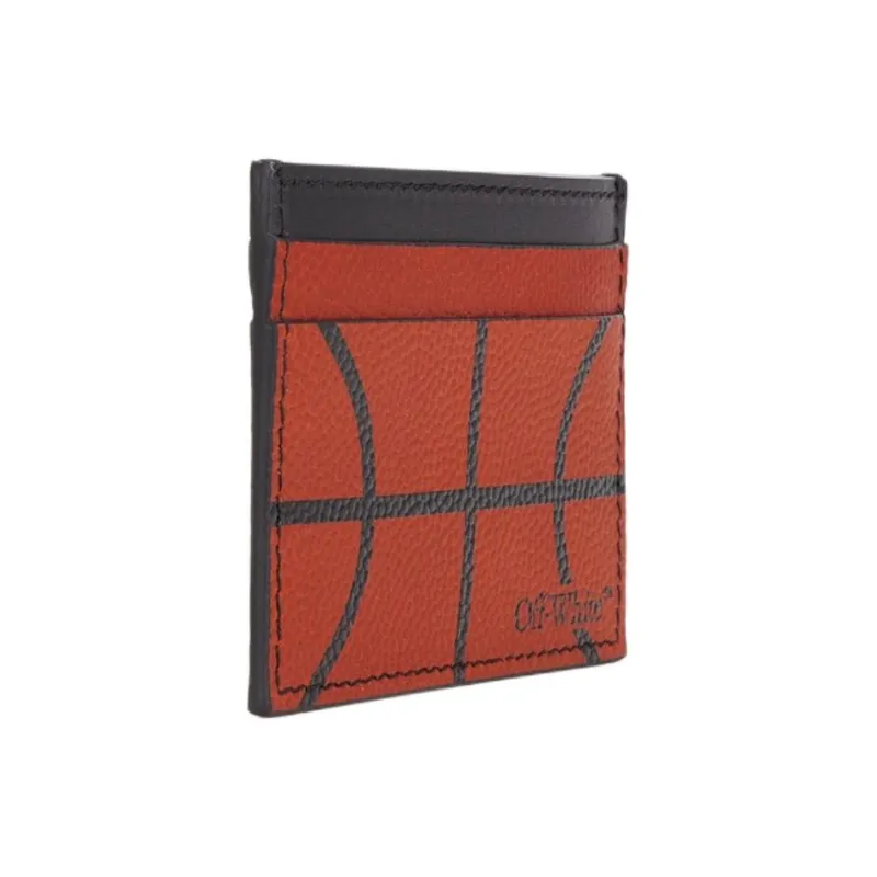 OFF WHITE Cow Leather Wallet Unisex Orange-1