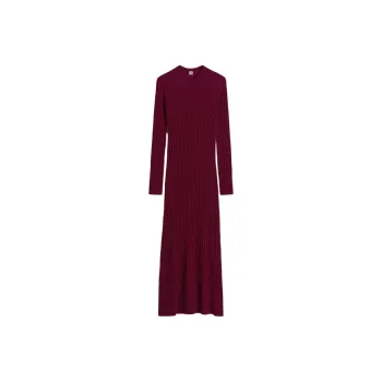 TOTEME Long Sleeved Dresses Women's Ruby Color