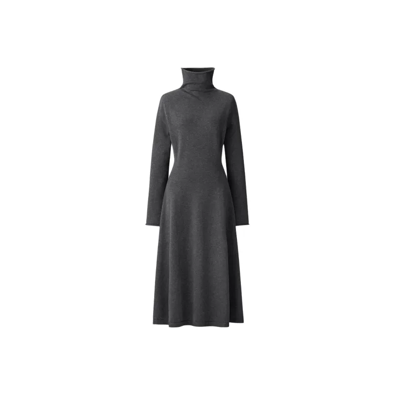UNIQLO Long-Sleeved Dresses Women's Asphalt Gray-0