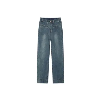 MINCOCROSEPEPPAR Jeans Women's Dark Blue Ankle-Length Pants