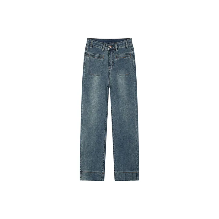MINCOCROSEPEPPAR Jeans Women's Dark Blue Ankle-Length Pants-0