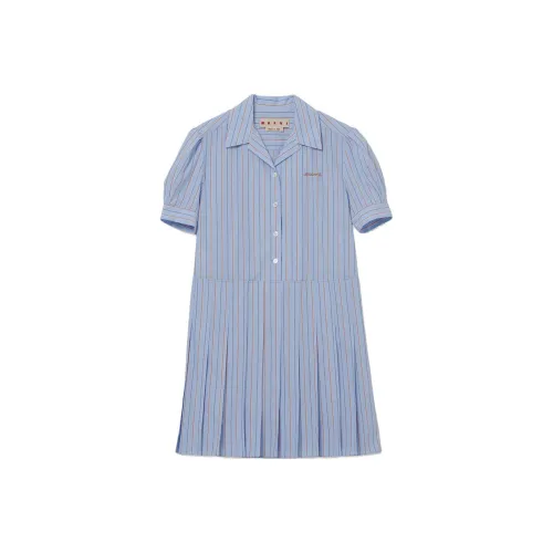 MARNI Short-Sleeved Dresses Women's Blue