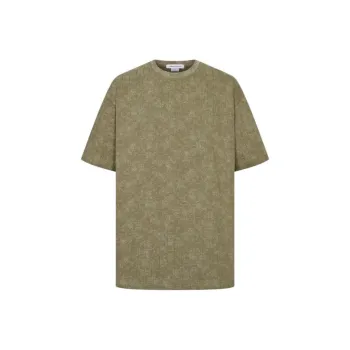 URBAN REVIVO T Shirts Men Dark Green Print