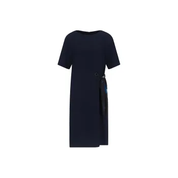 EMPORIO ARMANI SS25 Short Sleeved Dresses Women's Marine Blue
