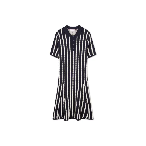Tommy Hilfiger Short Sleeved Dress Women's Black White Stripes