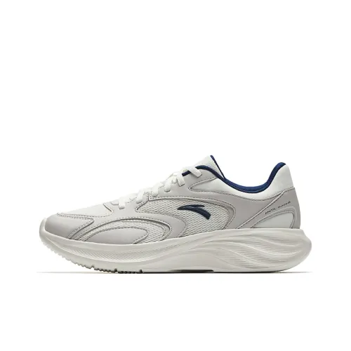 Anta Star Cloud 2 Slip Resistant And Breathable Low Top Casual Running Shoes Men's White Gray