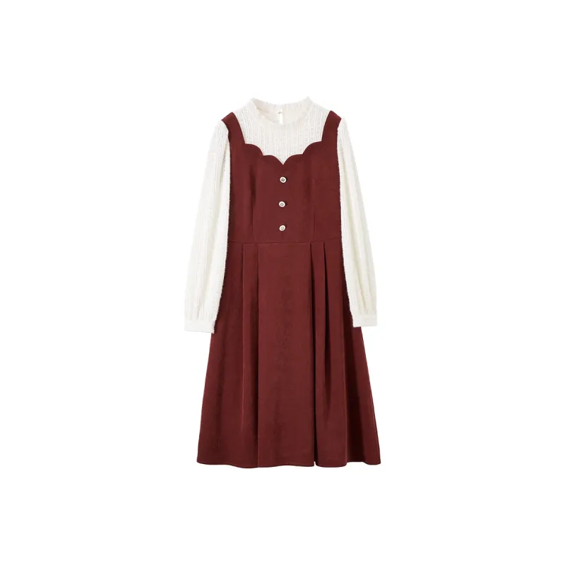 XIANGYING Long Sleeved Dresses Women's-2
