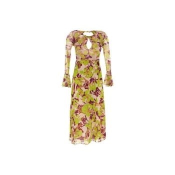 PINKO SS23 Long Sleeved Dress Women's Multicolor