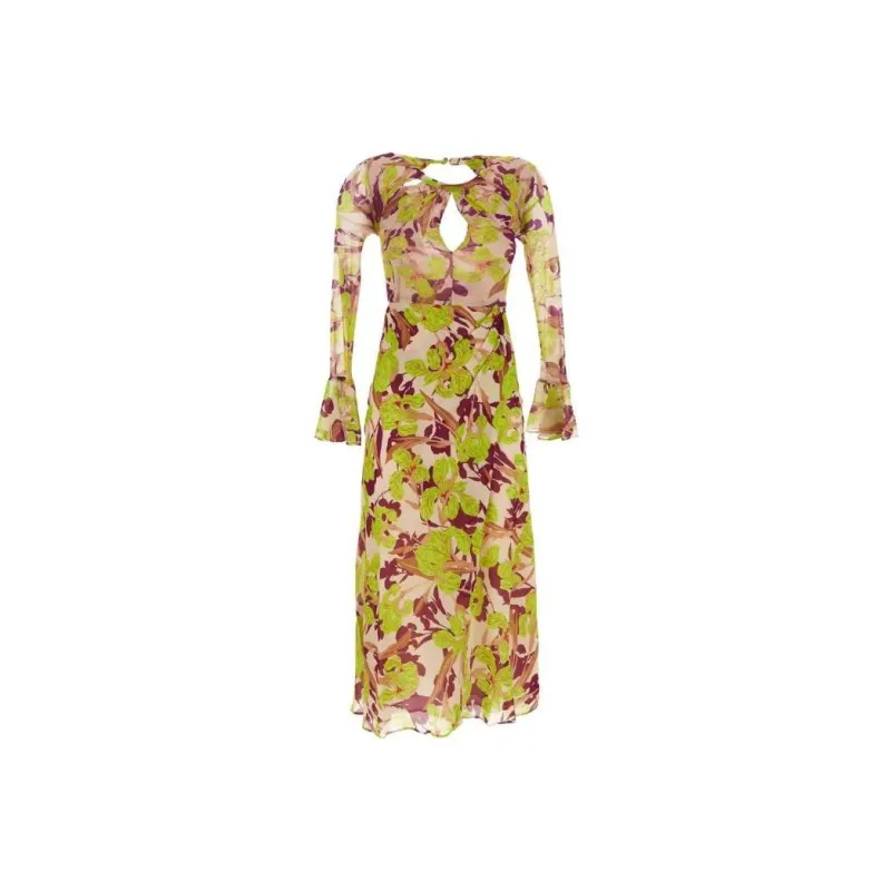 PINKO SS23 Long Sleeved Dress Women's Multicolor-0
