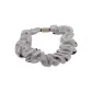 Floral Mini Scrunchy Hair Tie 1 Pc (Gray)