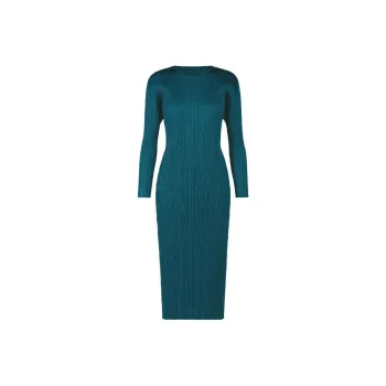 PLEATS PLEASE ISSEY MIYAKE SS24 Long-Sleeved Dresses Women's Blue
