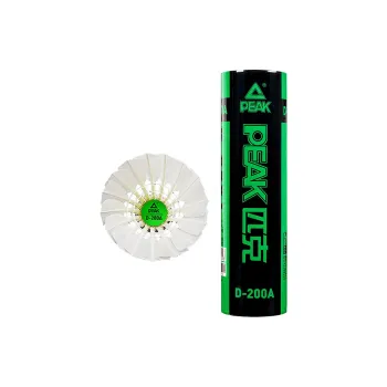 PEAK D200a Goose Feather Shuttlecock 6 Pack Goose Feather Shuttlecocks