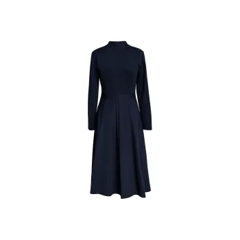 ROEYSHOUSE Long Sleeved Dresses Women's Navy Blue