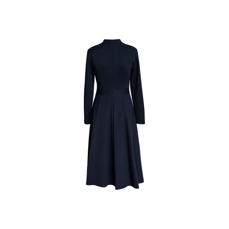 ROEYSHOUSE Long Sleeved Dresses Women's Navy Blue-0