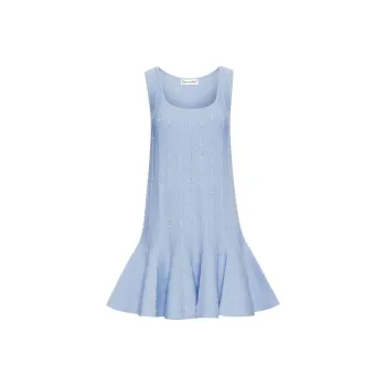 Oscar De La Renta Sequin embroidered Sleeveless Mini Dress