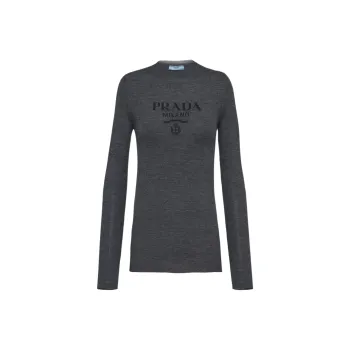PRADA Logo intarsia Wool Jumper