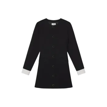 FRAME FW24 Long Sleeved Dress Women's Black