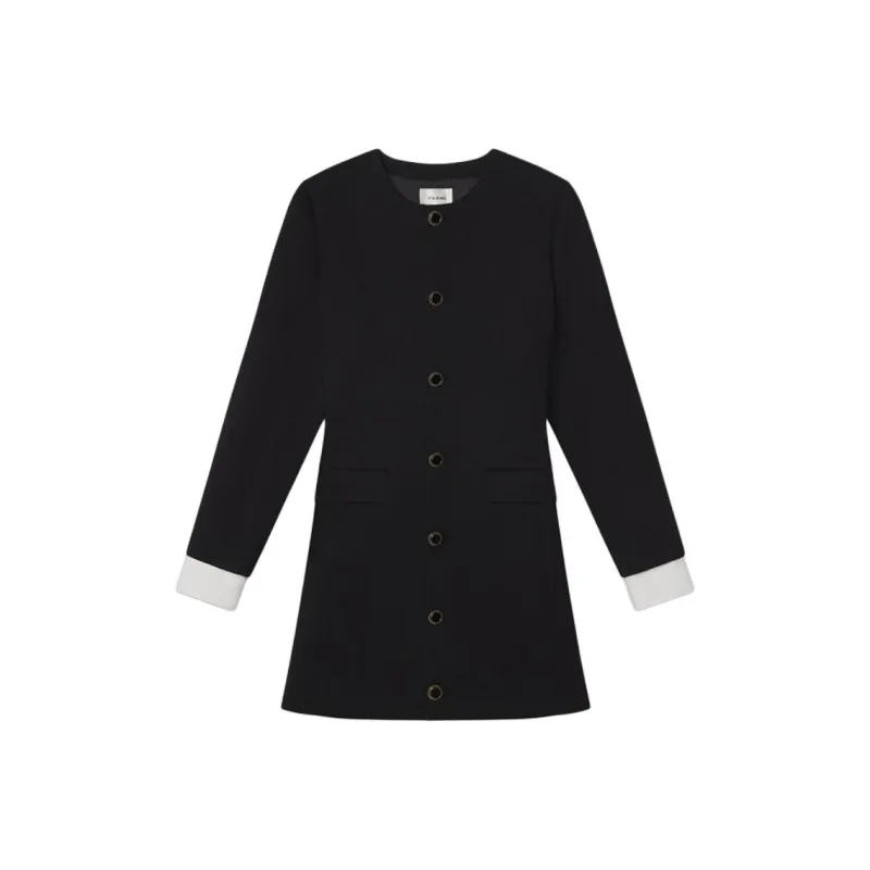 FRAME FW24 Long Sleeved Dress Women's Black-0