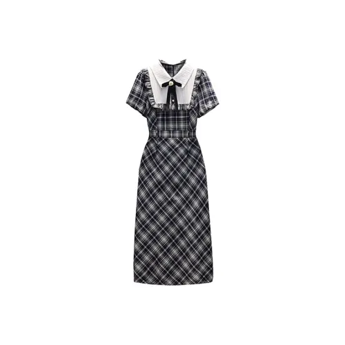AURORA MUSE Short Sleeved Dress Women's Blue