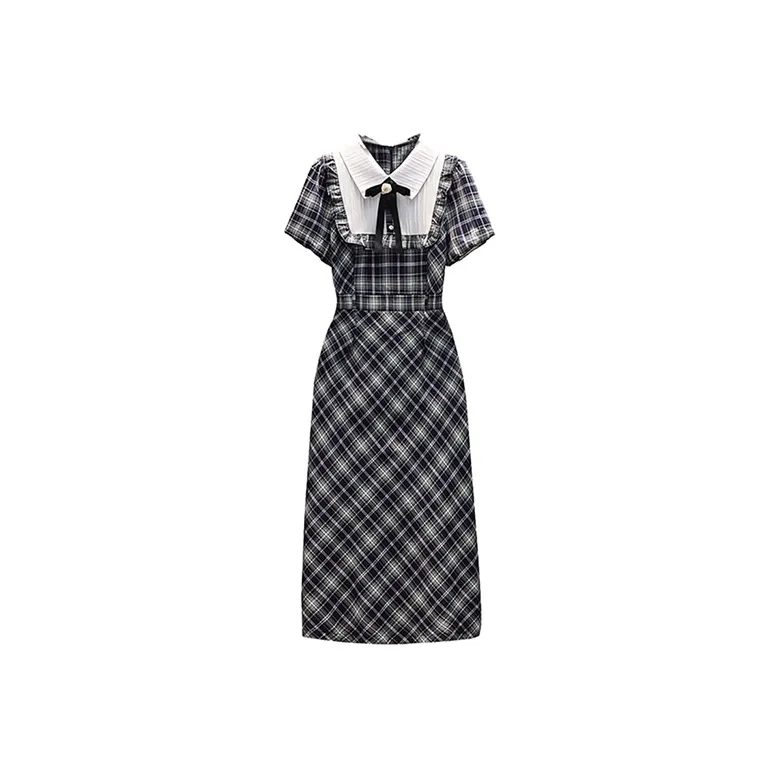 AURORA MUSE Short Sleeved Dress Women's Blue-0
