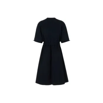 Moncler Short Sleeved Drawstring Midi Dress