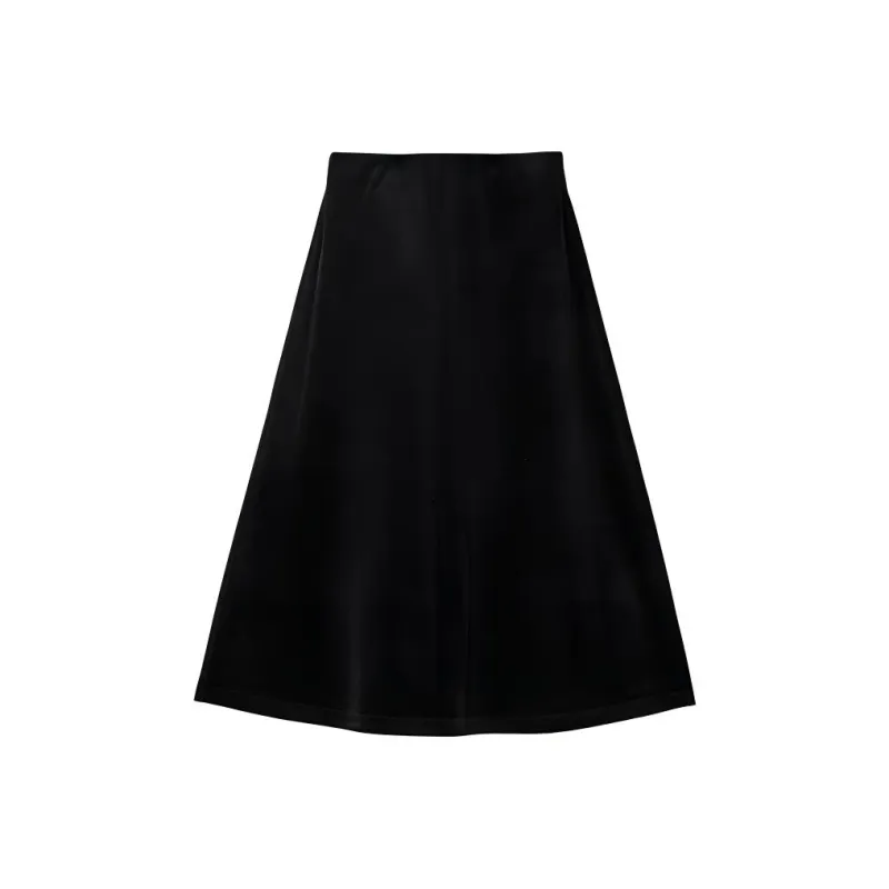 UNIQLO Knit Long Skirt Women's Black-0