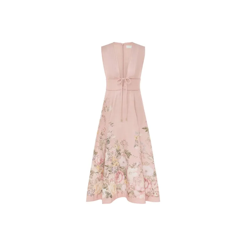 Zimmermann Waverly Plunge Midi Dress-0