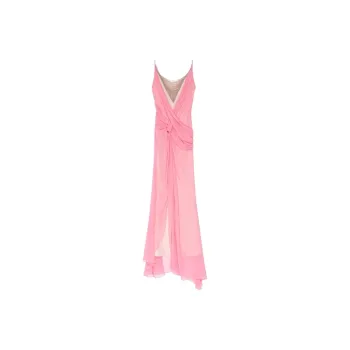 GIVENCHY Evening Draped Dress In Silk With Chains Slip Dresses Women's Pink