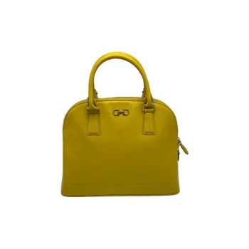 FERRAGAMO Calfskin One Shoulder Handbag Women's Yellow