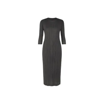 PLEATS PLEASE ISSEY MIYAKE SS24 Long-Sleeved Dresses Women's Black