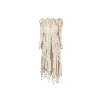 Zimmermann Long-Sleeved Dresses Women's Champagne