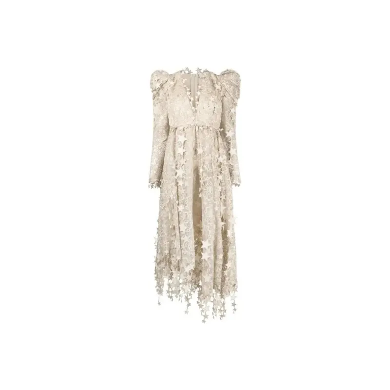 Zimmermann Long-Sleeved Dresses Women's Champagne-0