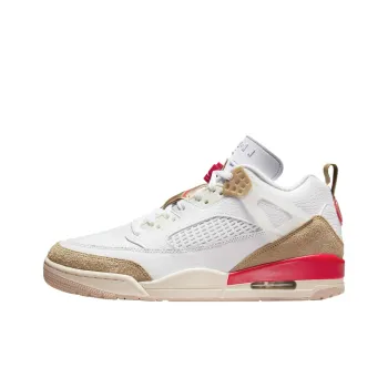 Jordan Spizike Anti Slip Wear Resistant Low Top Vintage Basketball Shoes Men's White Brown