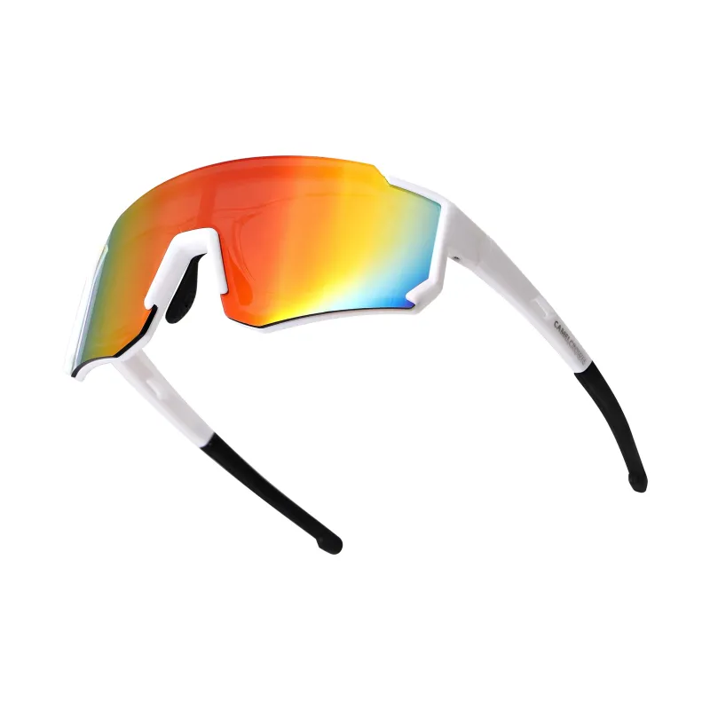 CAMELCROWN TR/Memory Plastic Silicone Irregular Shape Sunglasses Unisex-1
