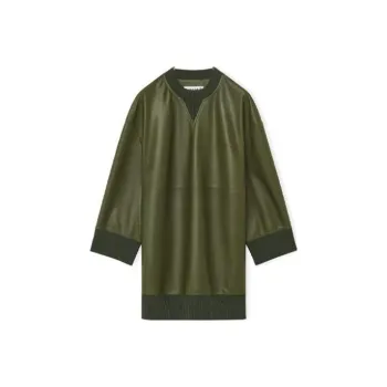 LOEWE Long Sleeved Dresses Women's Dark Khaki Green