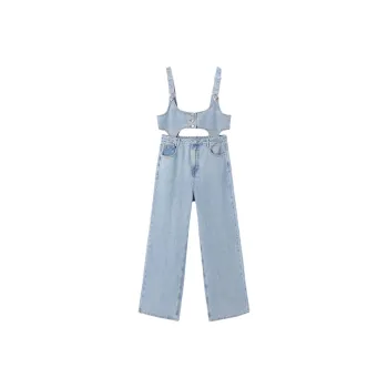 EICHITOO Overalls Women's Denim Blue