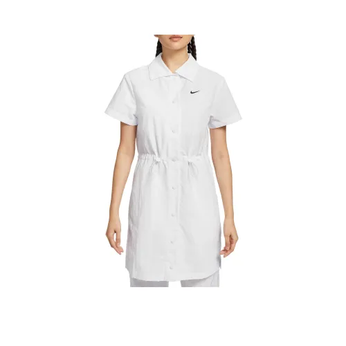Nike Sportswear Short Sleeved Dress Women's White