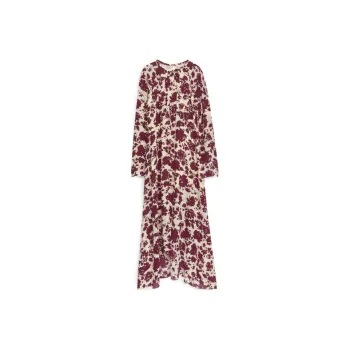 ARKET Long Sleeved Dresses Women's Ecru/Burgundy