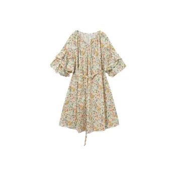 Broadcast Short-Sleeved Dresses Women's Dijon Yellow Floral