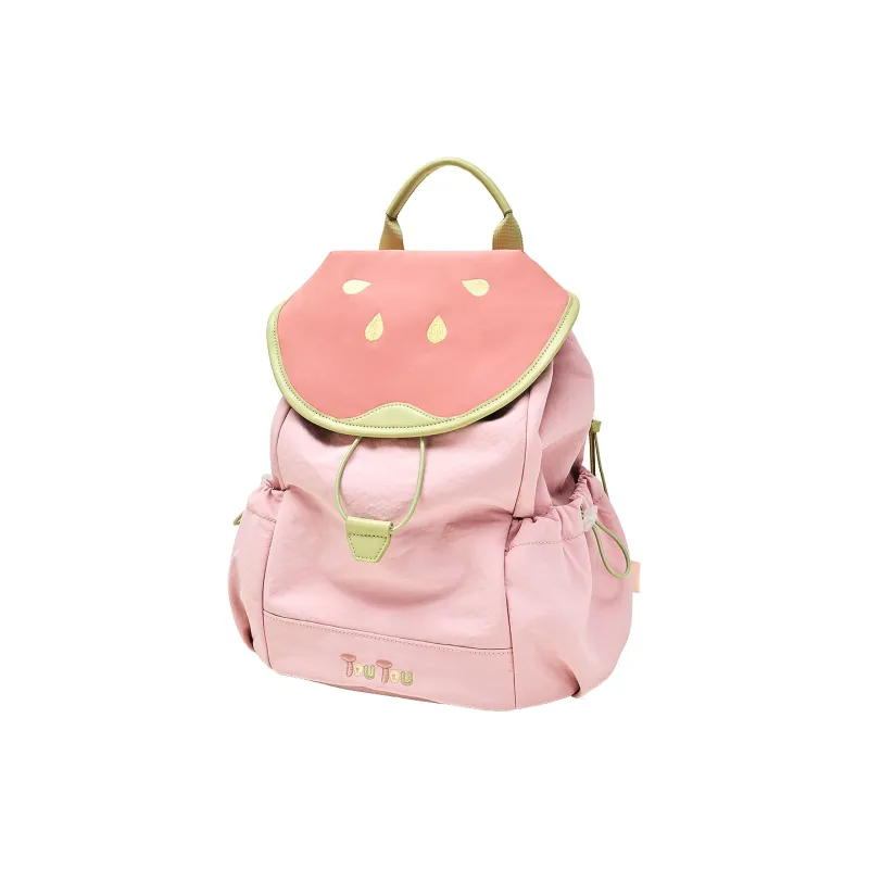 TOUTOU Fabric Backpack Medium Size Women's Guava Pink-1