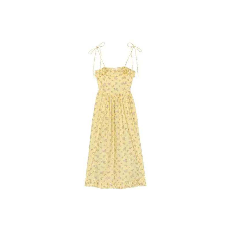 DOEN WENDELIN DRESS Slip Dresses Women's Yellow-0