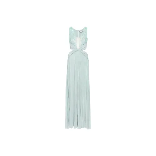 Elisabetta Franchi SS24 Sleeveless Dress Women's Aqua Green
