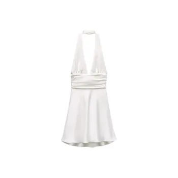 ZARA Slip Dresses Women's White